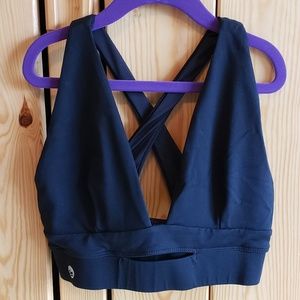 Black Cross Back Sports Bra